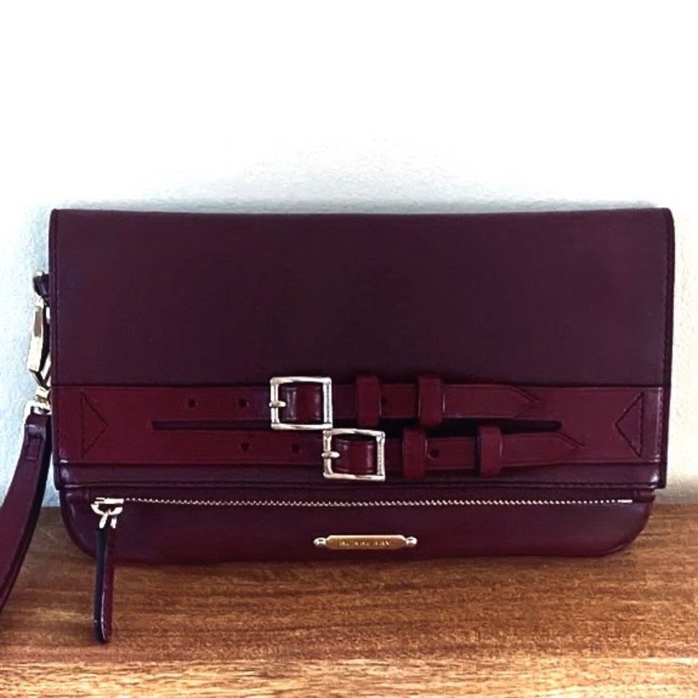 Burberry Deep Burgundy Wristlet - Picture 2 of 14